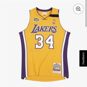 Mitchell & Ness Shaquille O’Neal Los Angeles Lakers 1999-00 Gold Authentic
